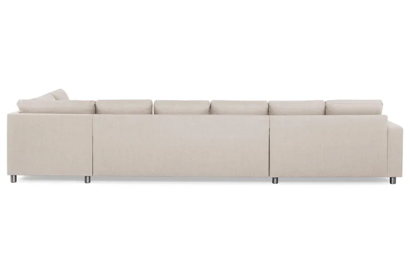 Crazy 6-sits Högervänd U-formad XX-Large Soffa med Divan och Schäslong i Tyg - Beige - Products - Möbler - Soffa - U-soffa