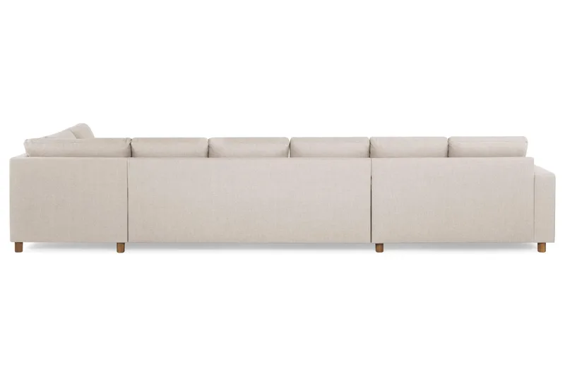 Crazy 6-sits Högervänd U-formad XX-Large Soffa med Divan och Schäslong i Tyg - Beige - Products - Möbler - Soffa - U-soffa