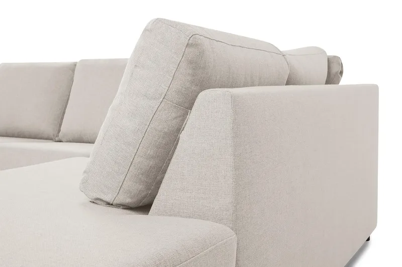 Crazy 6-sits Högervänd U-formad XX-Large Soffa med Divan och Schäslong i Tyg - Beige - Products - Möbler - Soffa - U-soffa