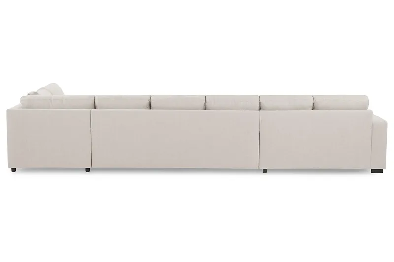 Crazy 6-sits Högervänd U-formad XX-Large Soffa med Divan och Schäslong i Tyg - Beige - Products - Möbler - Soffa - U-soffa