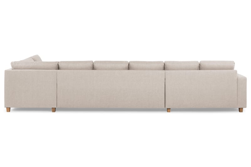 Crazy 6-sits Högervänd U-formad XX-Large Soffa med Divan och Schäslong i Tyg - Beige - Products - Möbler - Soffa - U-soffa