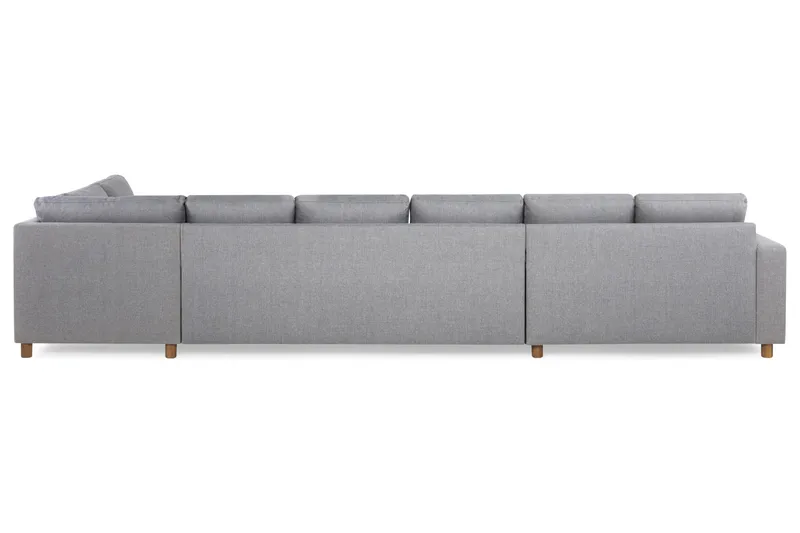 Crazy 6-sits Högervänd U-formad XX-Large Soffa med Divan och Schäslong i Tyg - Grå - Products - Möbler - Soffa - U-soffa