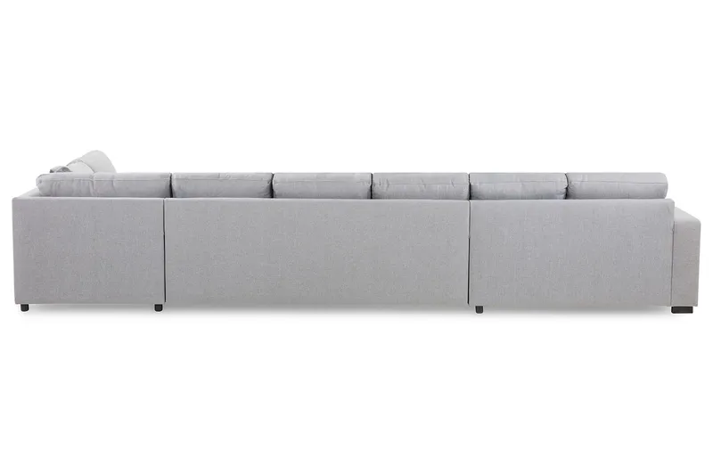Crazy 6-sits Högervänd U-formad XX-Large Soffa med Divan och Schäslong i Tyg - Grå - Products - Möbler - Soffa - U-soffa