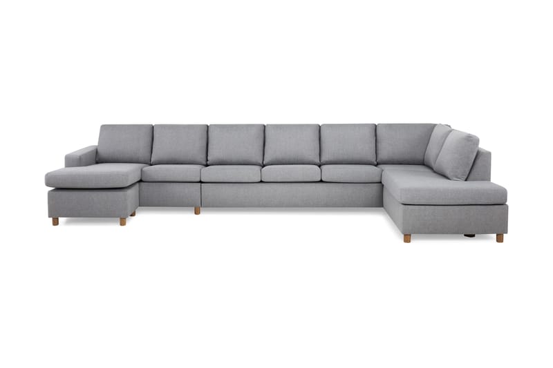 Crazy 6-sits Högervänd U-formad XX-Large Soffa med Divan och Schäslong i Tyg - Grå - Products - Möbler - Soffa - U-soffa