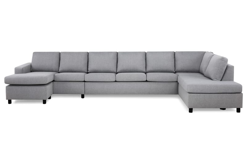 Crazy 6-sits Högervänd U-formad XX-Large Soffa med Divan och Schäslong i Tyg - Grå - Products - Möbler - Soffa - U-soffa