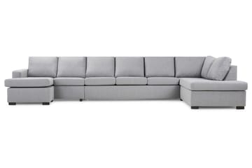 Crazy 6-sits Högervänd U-formad XX-Large Soffa med Divan och Schäslong i Tyg - Grå - Products - Möbler - Soffa - U-soffa
