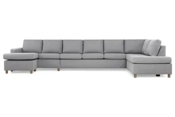 Crazy 6-sits Högervänd U-formad XX-Large Soffa med Divan och Schäslong i Tyg - Grå - Products - Möbler - Soffa - U-soffa