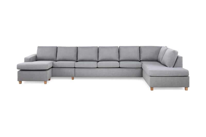 Crazy 6-sits Högervänd U-formad XX-Large Soffa med Divan och Schäslong i Tyg - Grå - Products - Möbler - Soffa - U-soffa