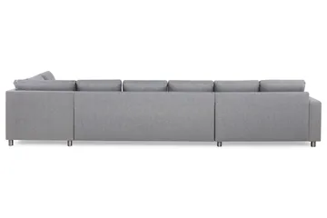 Crazy 6-sits Högervänd U-formad XX-Large Soffa med Divan och Schäslong i Tyg - Grå - Products - Möbler - Soffa - U-soffa