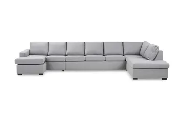 Crazy 6-sits Högervänd U-formad XX-Large Soffa med Divan och Schäslong i Tyg
