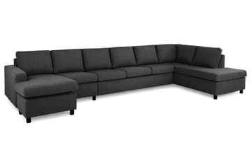 Crazy 6-sits Högervänd U-formad XX-Large Soffa med Divan och Schäslong i Tyg - Mörkgrå - Products - Möbler - Soffa - U-soffa