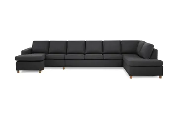 Crazy 6-sits Högervänd U-formad XX-Large Soffa med Divan och Schäslong i Tyg - Mörkgrå - Products - Möbler - Soffa - U-soffa