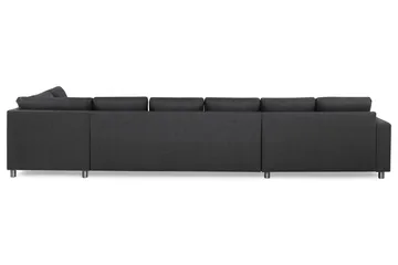 Crazy 6-sits Högervänd U-formad XX-Large Soffa med Divan och Schäslong i Tyg - Mörkgrå - Products - Möbler - Soffa - U-soffa