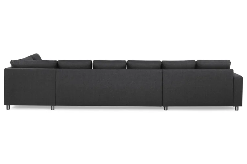 Crazy 6-sits Högervänd U-formad XX-Large Soffa med Divan och Schäslong i Tyg - Mörkgrå - Products - Möbler - Soffa - U-soffa