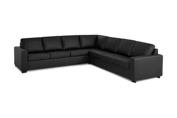 Crazy 6-sits Vändbar L-formad X-Large Hörnsoffa i Konstläder - Svart - Products - Möbler - Soffa - Hörnsoffa