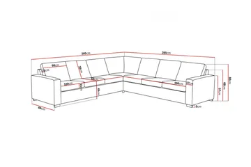 Crazy 6-sits Vändbar L-formad X-Large Hörnsoffa i Konstläder - Svart - Products - Möbler - Soffa - Hörnsoffa