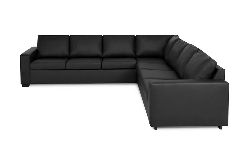 Crazy 6-sits Vändbar L-formad X-Large Hörnsoffa i Konstläder - Svart - Products - Möbler - Soffa - Hörnsoffa