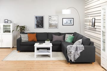 Crazy 6-sits Vändbar L-formad X-Large Hörnsoffa i Tyg - Antracit - Products - Möbler - Soffa - Hörnsoffa