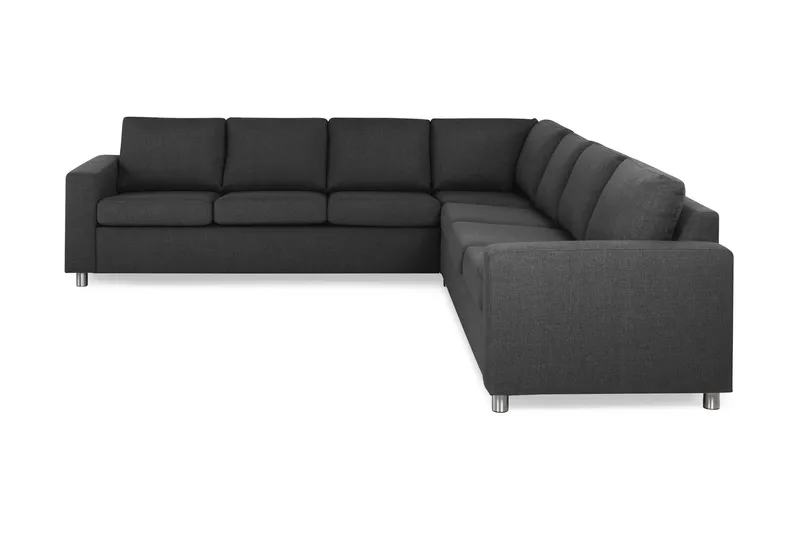 Crazy 6-sits Vändbar L-formad X-Large Hörnsoffa i Tyg - Antracit - Products - Möbler - Soffa - Hörnsoffa