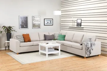 Crazy 6-sits Vändbar L-formad X-Large Hörnsoffa i Tyg - Beige - Products - Möbler - Soffa - Hörnsoffa
