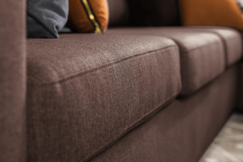 Crazy 6-sits Vändbar L-formad X-Large Hörnsoffa i Tyg - Brun - Products - Möbler - Soffa - Hörnsoffa