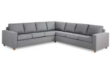 Crazy 6-sits Vändbar L-formad X-Large Hörnsoffa i Tyg - Grå - Products - Möbler - Soffa - Hörnsoffa