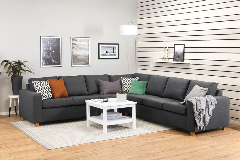Crazy 6-sits Vändbar L-formad X-Large Hörnsoffa i Tyg - Mörkgrå - Products - Möbler - Soffa - Hörnsoffa