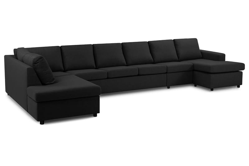 Crazy 6-sits Vänstervänd U-formad XX-Large Soffa med Divan och Schäslong i Tyg - Antracit - Products - Möbler - Soffa - U-soffa