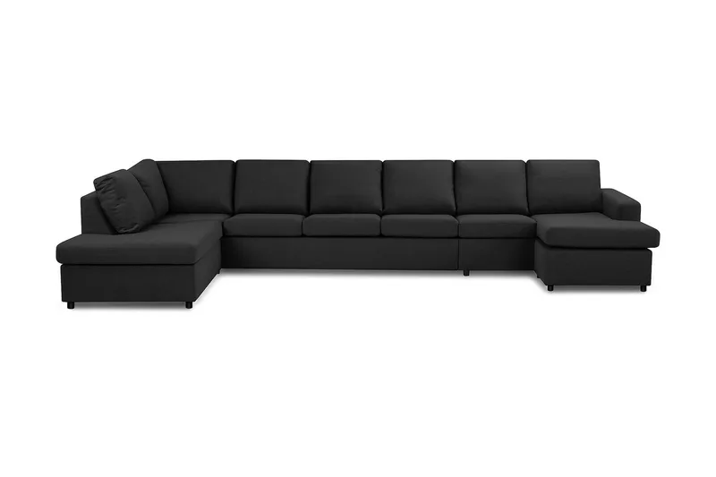 Crazy 6-sits Vänstervänd U-formad XX-Large Soffa med Divan och Schäslong i Tyg - Antracit - Products - Möbler - Soffa - U-soffa