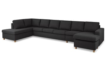 Crazy 6-sits Vänstervänd U-formad XX-Large Soffa med Divan och Schäslong i Tyg - Antracit - Products - Möbler - Soffa - U-soffa