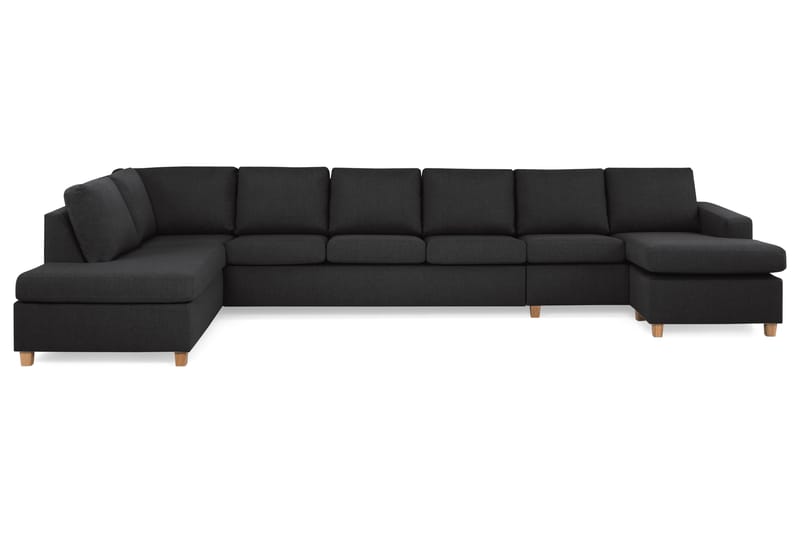 Crazy 6-sits Vänstervänd U-formad XX-Large Soffa med Divan och Schäslong i Tyg - Antracit - Products - Möbler - Soffa - U-soffa