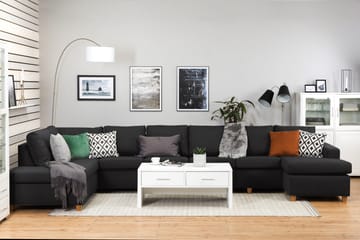 Crazy 6-sits Vänstervänd U-formad XX-Large Soffa med Divan och Schäslong i Tyg - Antracit - Products - Möbler - Soffa - U-soffa