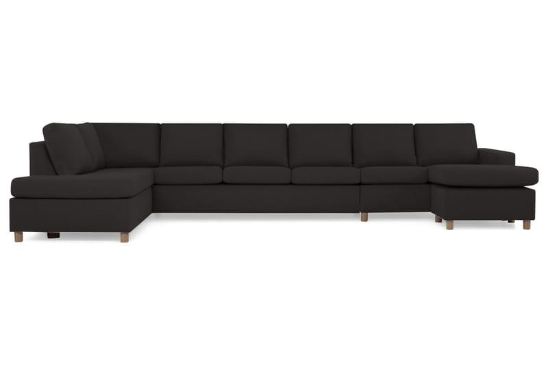 Crazy 6-sits Vänstervänd U-formad XX-Large Soffa med Divan och Schäslong i Tyg - Antracit - Products - Möbler - Soffa - U-soffa