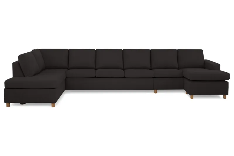 Crazy 6-sits Vänstervänd U-formad XX-Large Soffa med Divan och Schäslong i Tyg - Antracit - Products - Möbler - Soffa - U-soffa