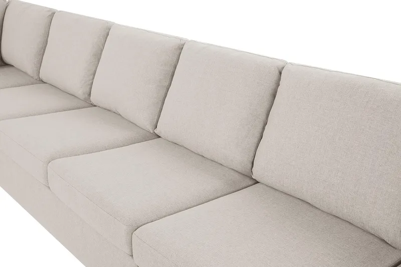 Crazy 6-sits Vänstervänd U-formad XX-Large Soffa med Divan och Schäslong i Tyg - Beige - Products - Möbler - Soffa - U-soffa