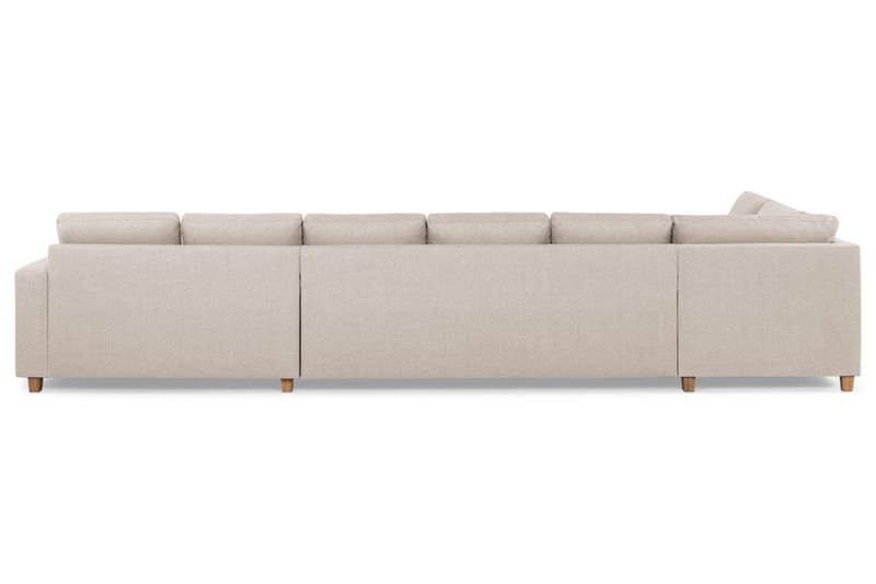 Crazy 6-sits Vänstervänd U-formad XX-Large Soffa med Divan och Schäslong i Tyg - Beige - Products - Möbler - Soffa - U-soffa