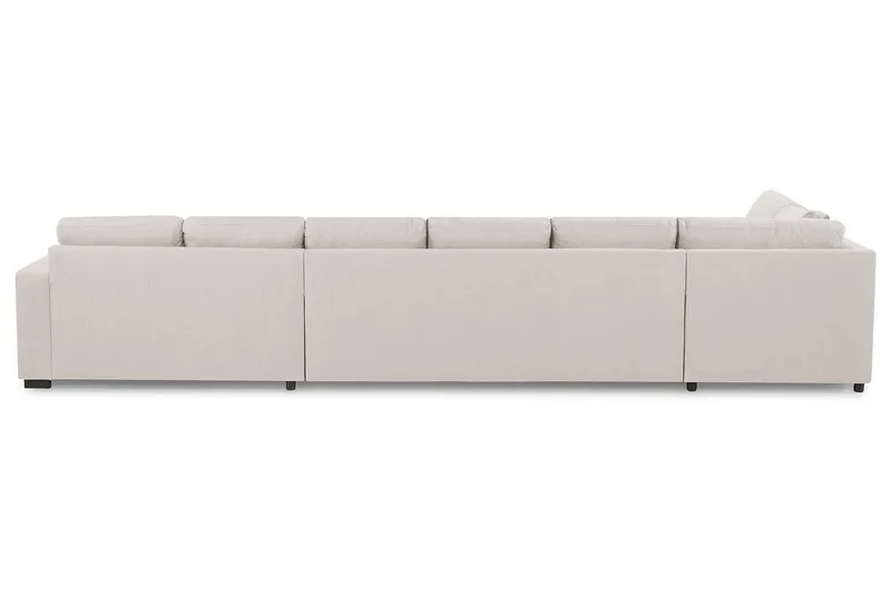 Crazy 6-sits Vänstervänd U-formad XX-Large Soffa med Divan och Schäslong i Tyg - Beige - Products - Möbler - Soffa - U-soffa