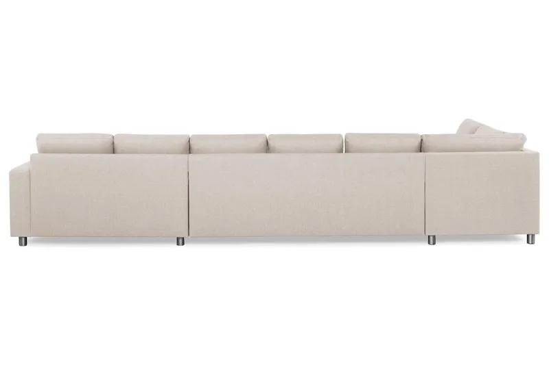 Crazy 6-sits Vänstervänd U-formad XX-Large Soffa med Divan och Schäslong i Tyg - Beige - Products - Möbler - Soffa - U-soffa