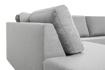 Crazy 6-sits Vänstervänd U-formad XX-Large Soffa med Divan och Schäslong i Tyg - Grå - Products - Möbler - Soffa - U-soffa