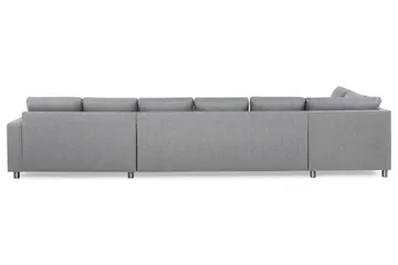 Crazy 6-sits Vänstervänd U-formad XX-Large Soffa med Divan och Schäslong i Tyg - Grå - Products - Möbler - Soffa - U-soffa
