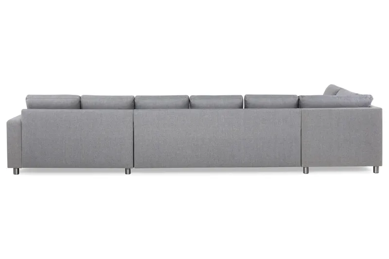 Crazy 6-sits Vänstervänd U-formad XX-Large Soffa med Divan och Schäslong i Tyg - Grå - Products - Möbler - Soffa - U-soffa