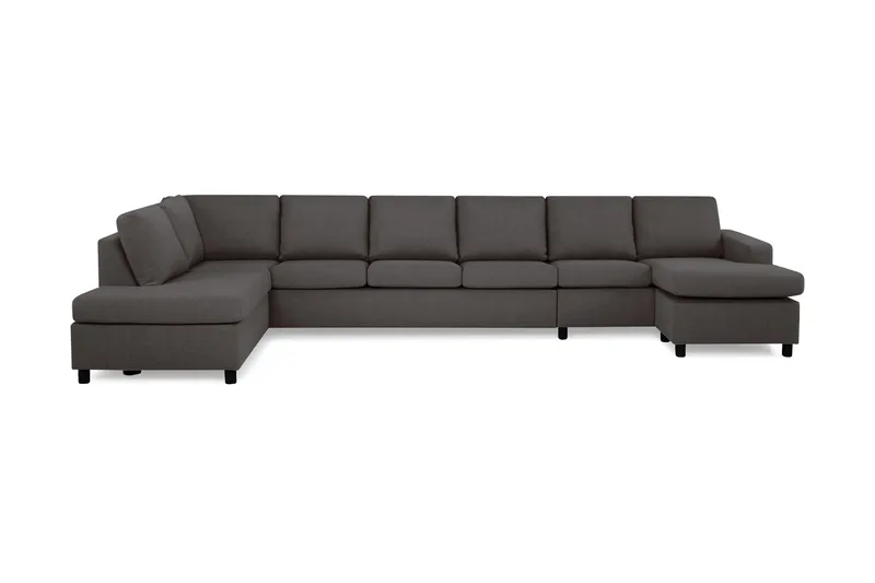 Crazy 6-sits Vänstervänd U-formad XX-Large Soffa med Divan och Schäslong i Tyg - Mörkgrå - Products - Möbler - Soffa - U-soffa