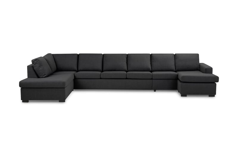 Crazy 6-sits Vänstervänd U-formad XX-Large Soffa med Divan och Schäslong i Tyg - Mörkgrå - Products - Möbler - Soffa - U-soffa