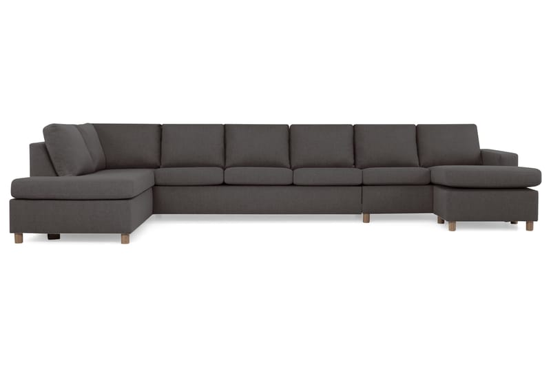 Crazy 6-sits Vänstervänd U-formad XX-Large Soffa med Divan och Schäslong i Tyg - Mörkgrå - Products - Möbler - Soffa - U-soffa