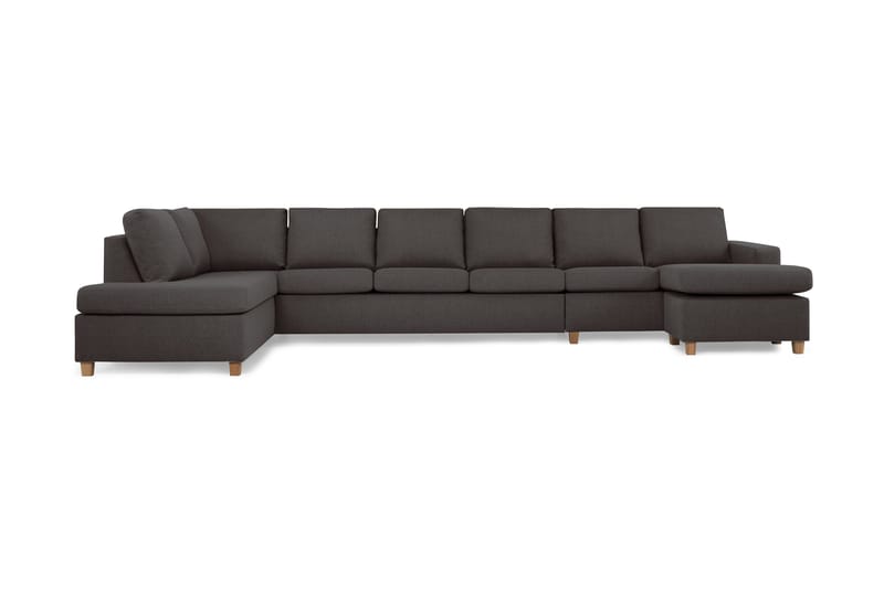 Crazy 6-sits Vänstervänd U-formad XX-Large Soffa med Divan och Schäslong i Tyg - Mörkgrå - Products - Möbler - Soffa - U-soffa