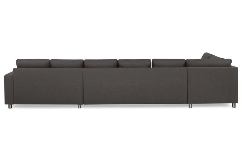 Crazy 6-sits Vänstervänd U-formad XX-Large Soffa med Divan och Schäslong i Tyg - Mörkgrå - Products - Möbler - Soffa - U-soffa