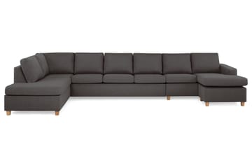 Crazy 6-sits Vänstervänd U-formad XX-Large Soffa med Divan och Schäslong i Tyg - Mörkgrå - Products - Möbler - Soffa - U-soffa