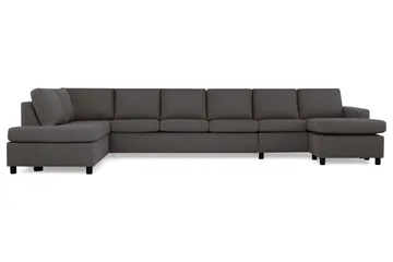 Crazy 6-sits Vänstervänd U-formad XX-Large Soffa med Divan och Schäslong i Tyg - Mörkgrå - Products - Möbler - Soffa - U-soffa