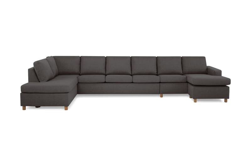 Crazy 6-sits Vänstervänd U-formad XX-Large Soffa med Divan och Schäslong i Tyg - Mörkgrå - Products - Möbler - Soffa - U-soffa