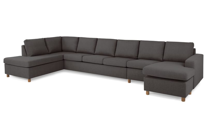 Crazy 6-sits Vänstervänd U-formad XX-Large Soffa med Divan och Schäslong i Tyg - Mörkgrå - Products - Möbler - Soffa - U-soffa